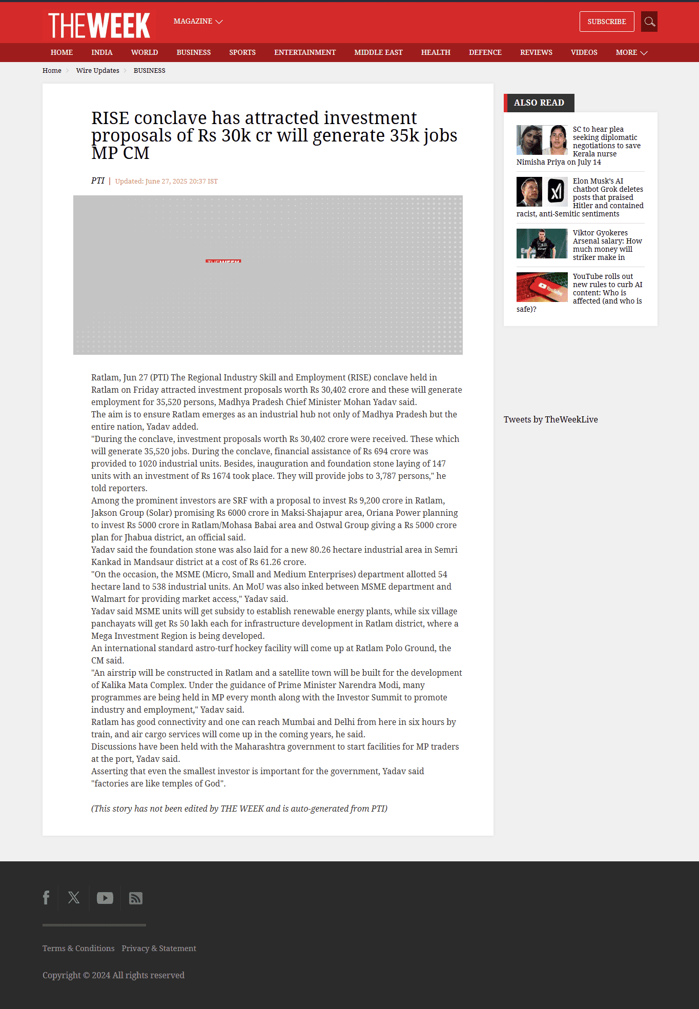 Mohan Yadav Announces Big Investments for MP